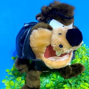 WARNER BROS LOONEY TUNES VTG 90s TASMANIAN DEVIL TAZ WEARING BLACK JACKET 10”